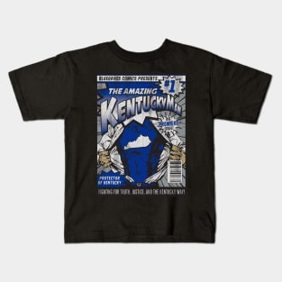Kentucky Superhero Comic Book Kids T-Shirt